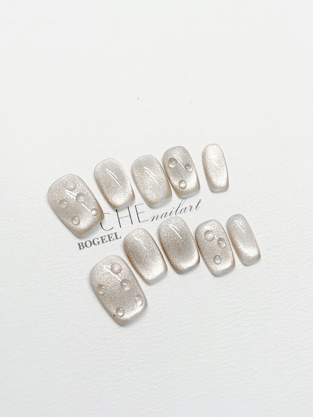 “Raindrop Short Square Fashion Nails”