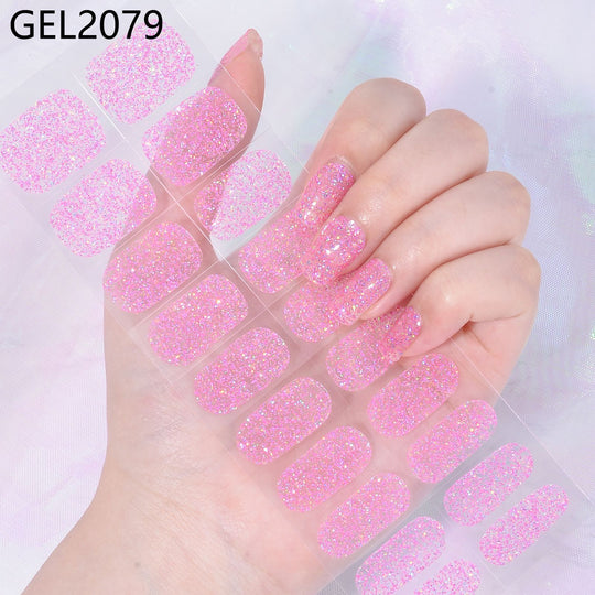 Pure Color Onion Powder Baking-free Gel Nail Art