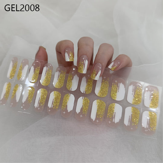 Pure Color Onion Powder Baking-free Gel Nail Art