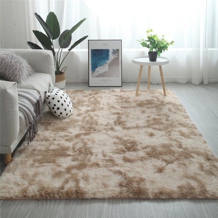 "Long Hair Tie-Dyed Fluffy Area Rug"