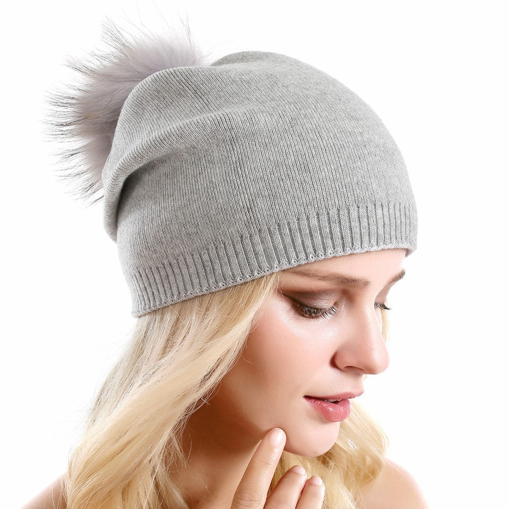 “Faux Fur Pompom Hats”