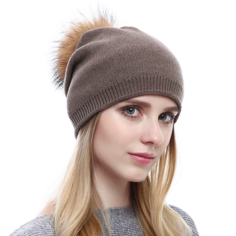 “Faux Fur Pompom Hats”