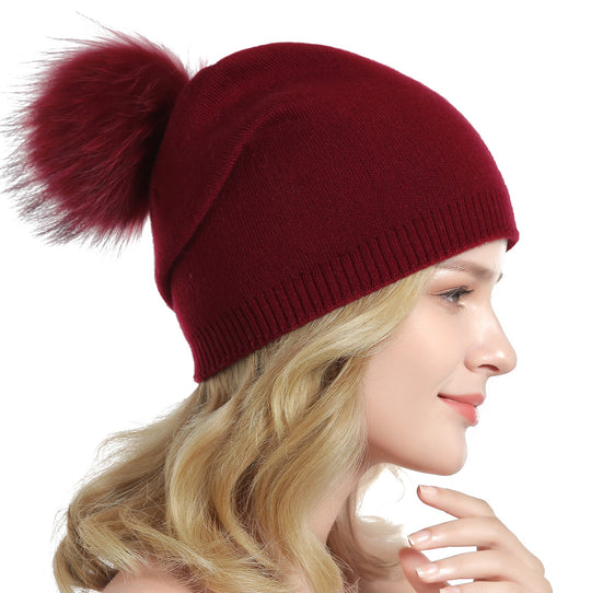 “Faux Fur Pompom Hats”