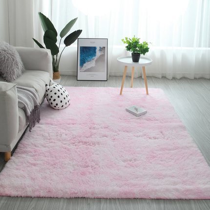 "Long Hair Tie-Dyed Fluffy Area Rug"