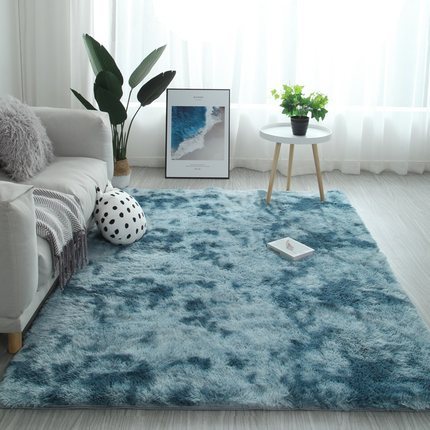 "Long Hair Tie-Dyed Fluffy Area Rug"