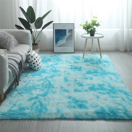 "Long Hair Tie-Dyed Fluffy Area Rug"