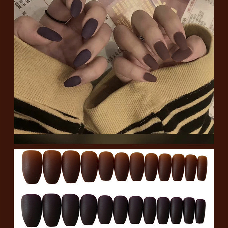 "Matte Attack Mid Coffin Tip Fashion Nails"