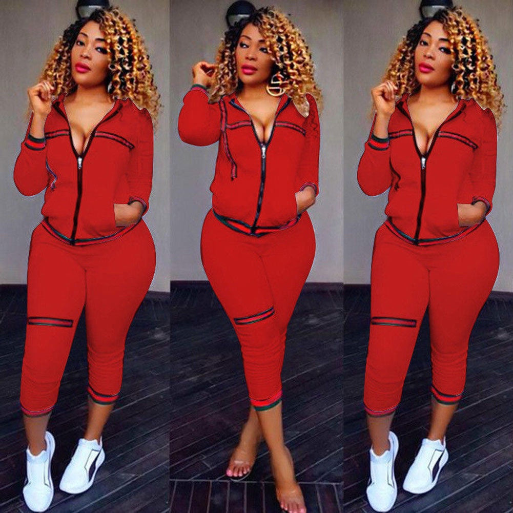 “Thandi  Cuffed Ankle Skimmer Jogger Set”