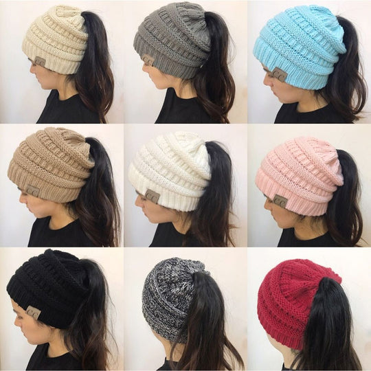 Women's Girl Stretch Knit Hat