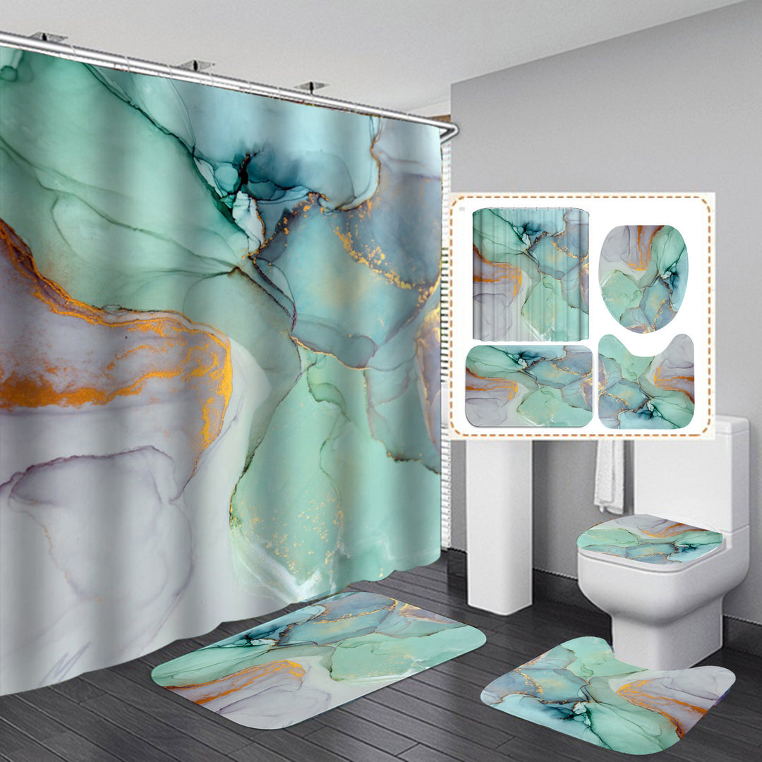 “Abstract Art Shapes 4 Piece Bathroom Set”