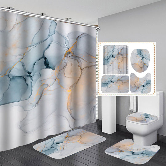 “Abstract Art Shapes 4 Piece Bathroom Set”