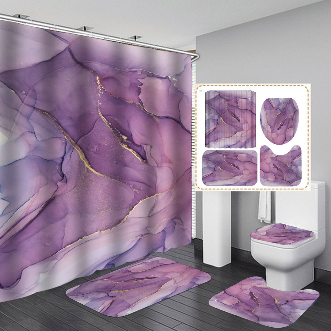 “Abstract Art Shapes 4 Piece Bathroom Set”