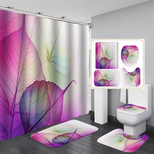 “Abstract Art Shapes 4 Piece Bathroom Set”