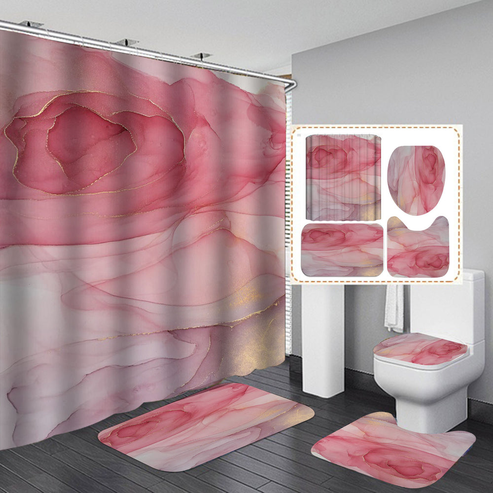 “Abstract Art Shapes 4 Piece Bathroom Set”