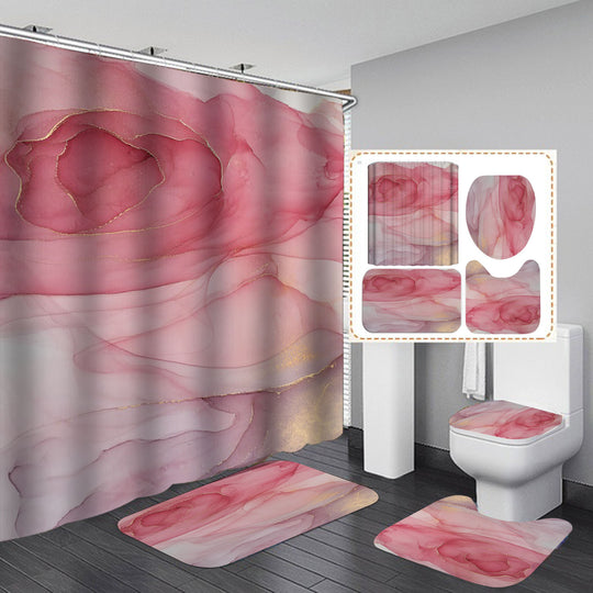 “Abstract Art Shapes 4 Piece Bathroom Set”