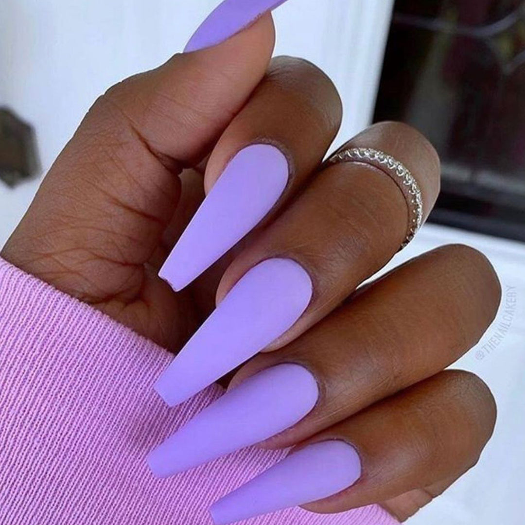 “Summertime Code Long Ballet Tip Fashion Nails”