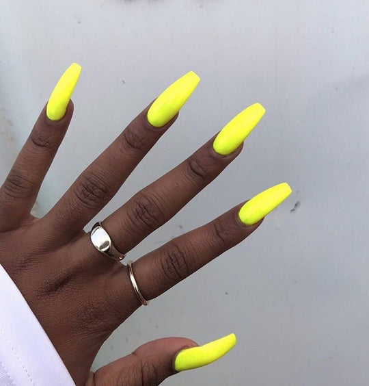 “Summertime Code Long Ballet Tip Fashion Nails”