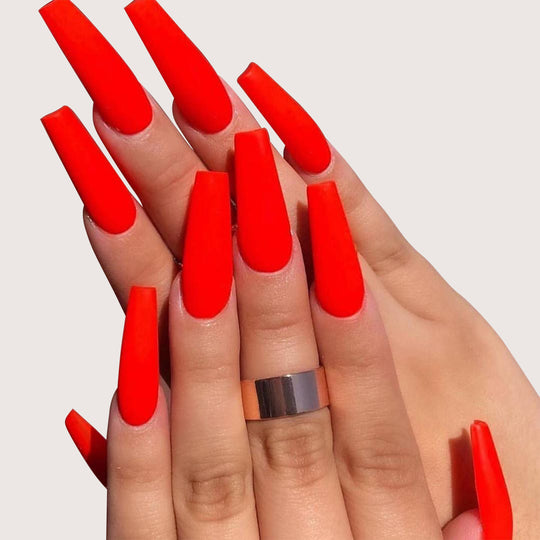 “Summertime Code Long Ballet Tip Fashion Nails”