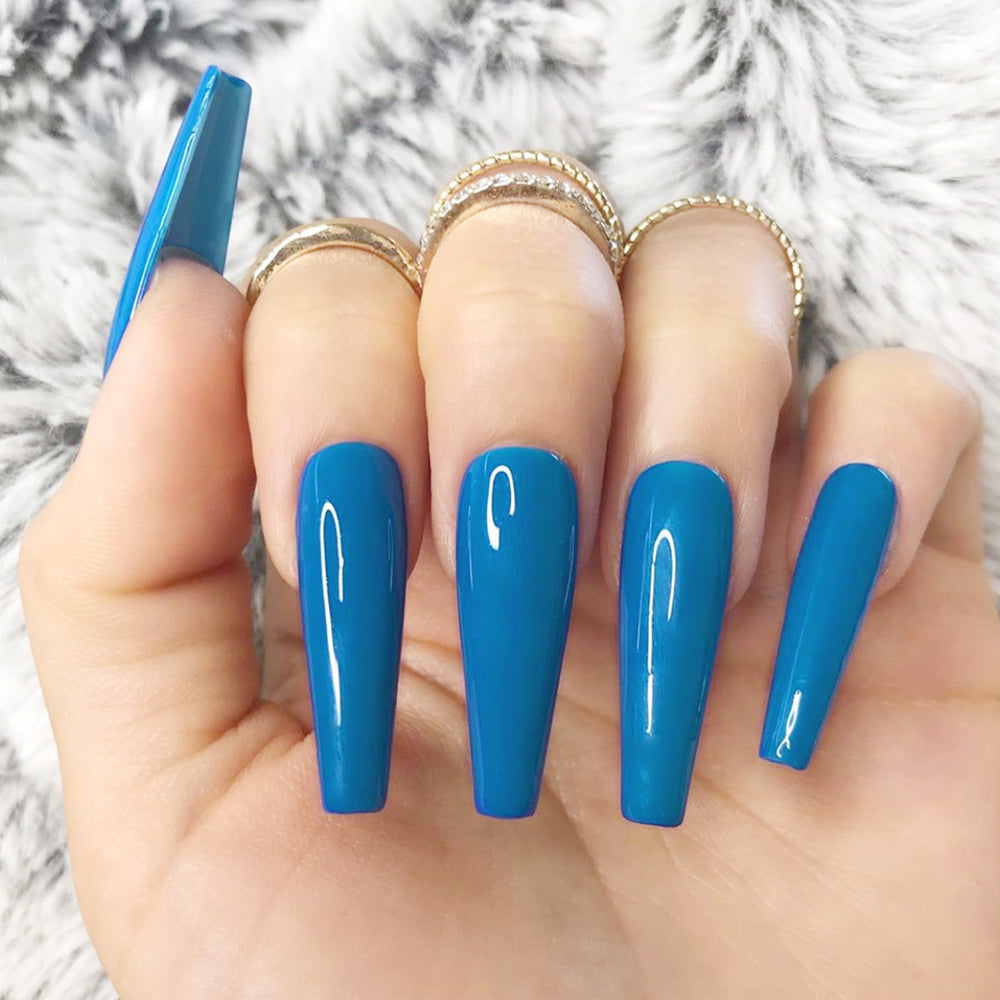 “Summertime Code Long Ballet Tip Fashion Nails”