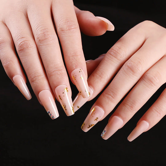 “Summertime Code Long Ballet Tip Fashion Nails”