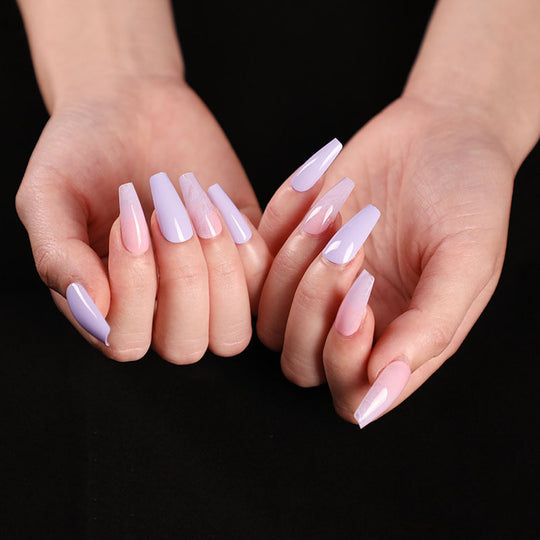 “Summertime Code Long Ballet Tip Fashion Nails”