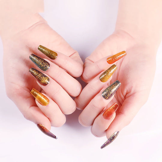 “Summertime Code Long Ballet Tip Fashion Nails”