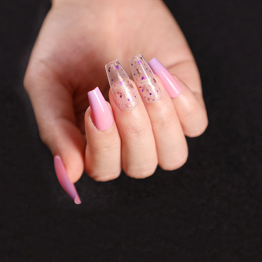 “Summertime Code Long Ballet Tip Fashion Nails”