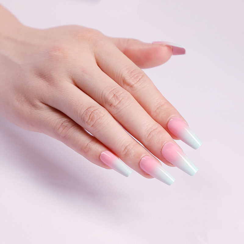 “Summertime Code Long Ballet Tip Fashion Nails”