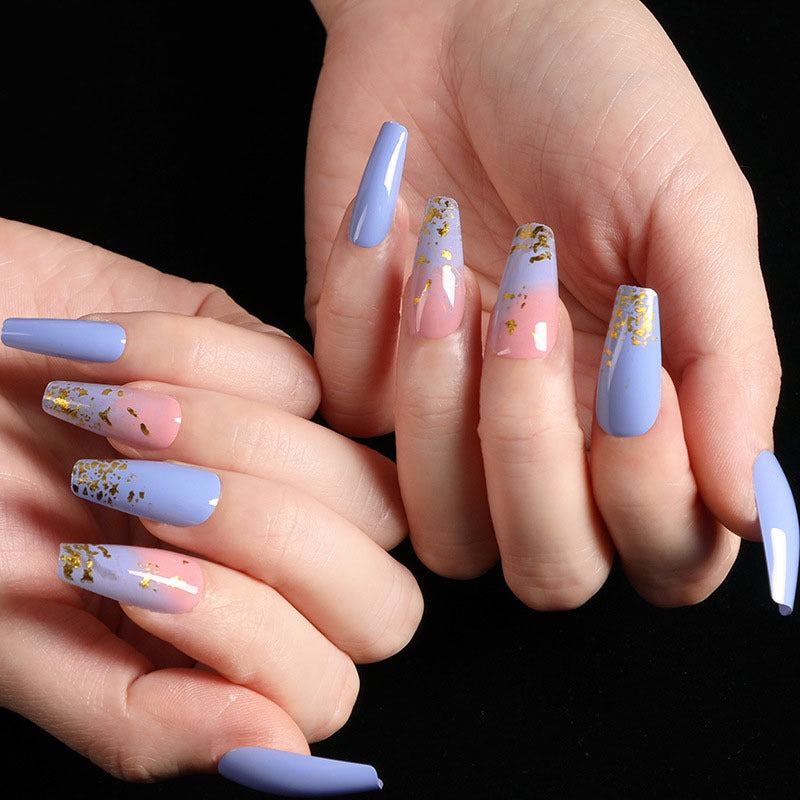 “Summertime Code Long Ballet Tip Fashion Nails”