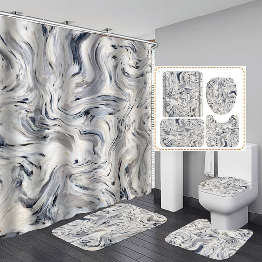 “Abstract Marble 4 Piece Bathroom Set”