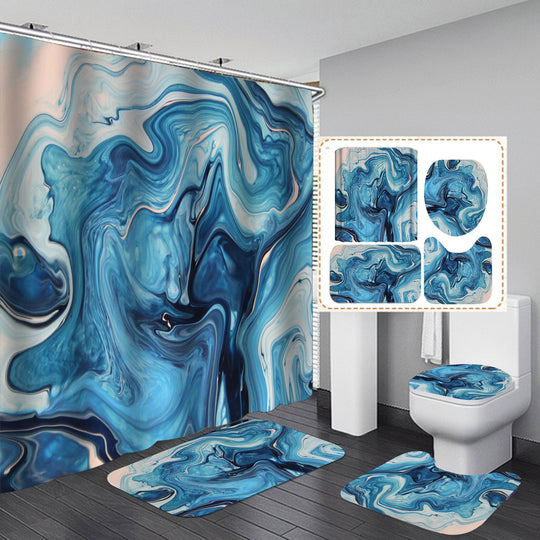 “Abstract Marble 4 Piece Bathroom Set”