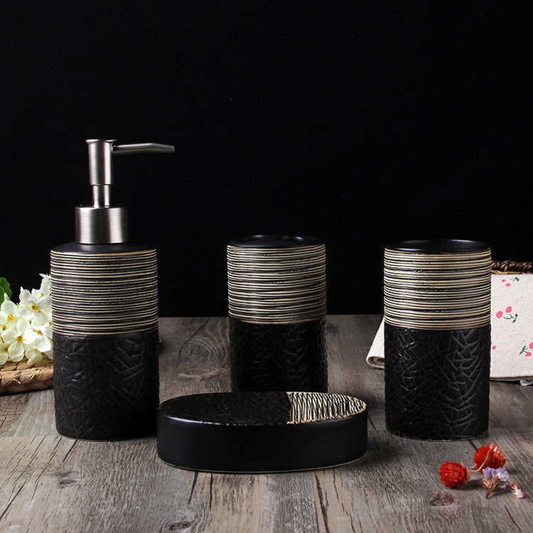 “Tribal Themed 4 Piece Bathroom Set”