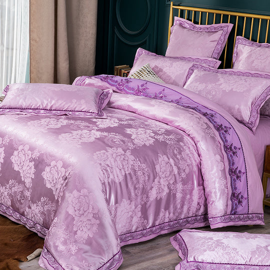 "Royal Bouquet Satin Comforter Set"