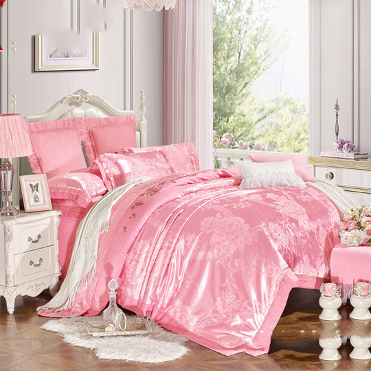 "Royal Bouquet Satin Comforter Set"