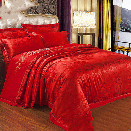 "Royal Bouquet Satin Comforter Set"