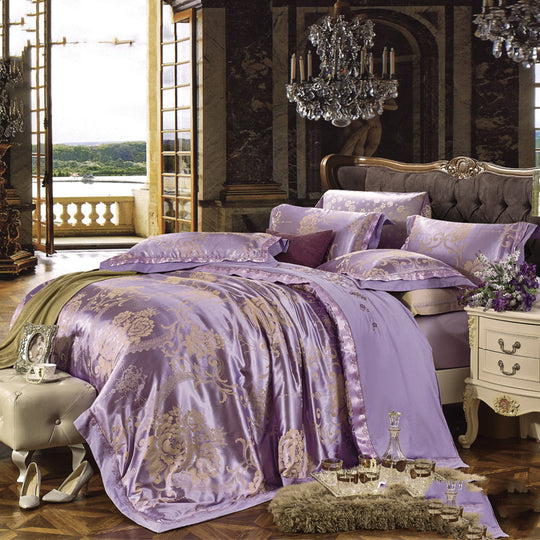 "Royal Bouquet Satin Comforter Set"