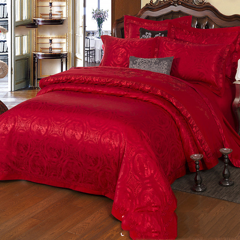 "Royal Bouquet Satin Comforter Set"