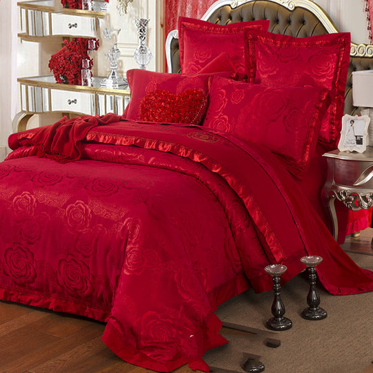 "Royal Bouquet Satin Comforter Set"