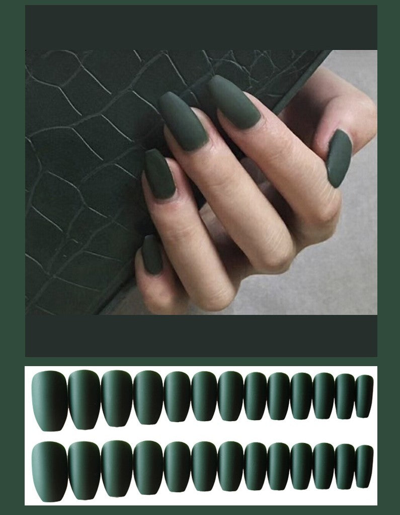 "Matte Attack Mid Coffin Tip Fashion Nails"