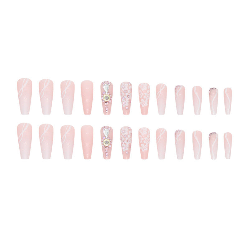 “Soft Life 24 Piece Long Ballet Fashion Nails”