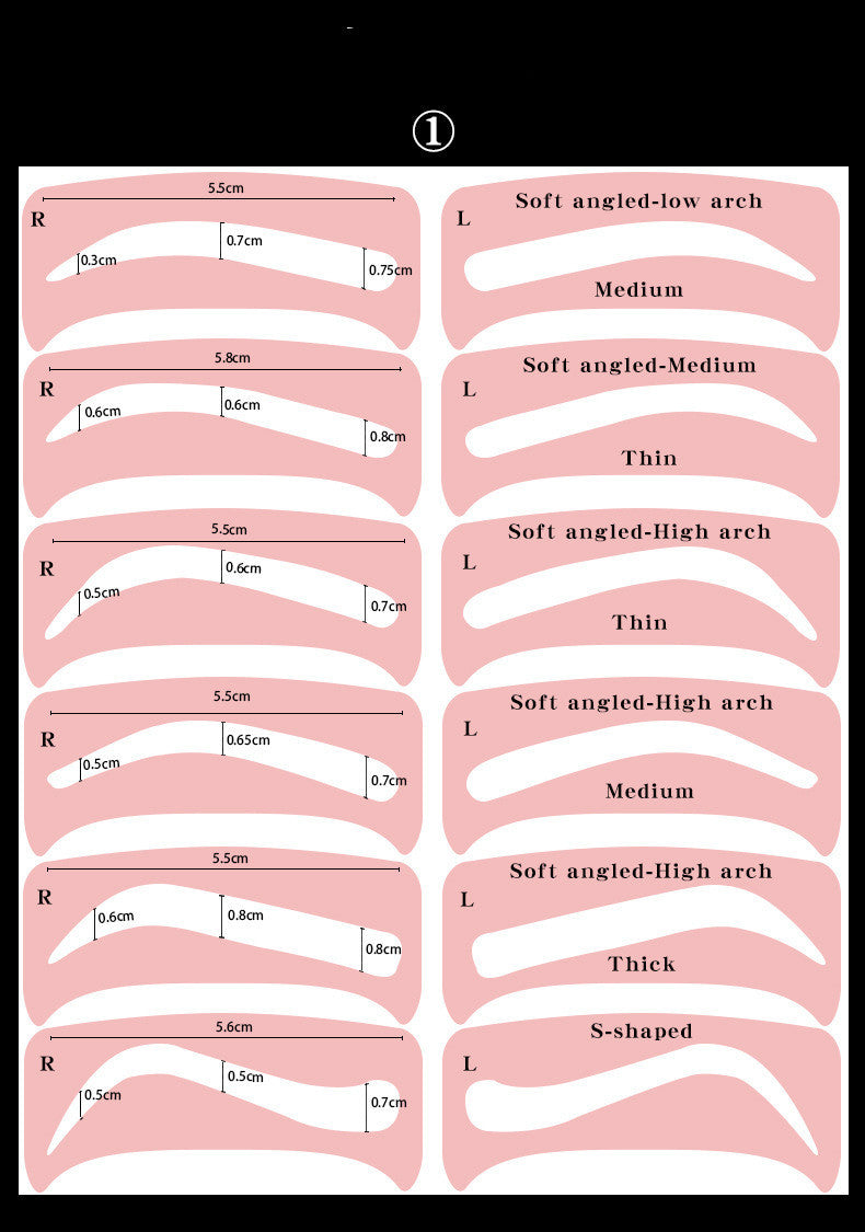 “10 Eyebrow Shaping Stencils”