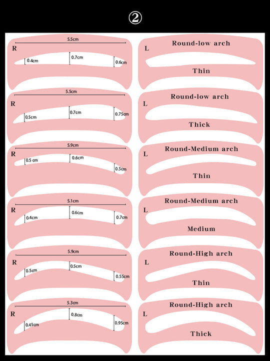 “10 Eyebrow Shaping Stencils”