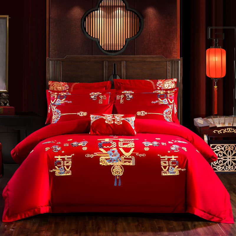 “Lucky Red 4 Piece Comforter Set”