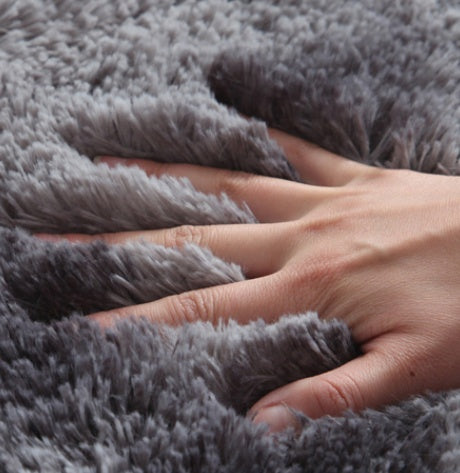 "Long Hair Tie-Dyed Fluffy Area Rug"