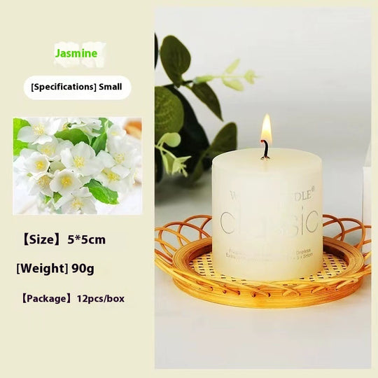 Cylindrical Color Aromatherapy Candle Brilliant Fragrance Candle Smokeless Candles