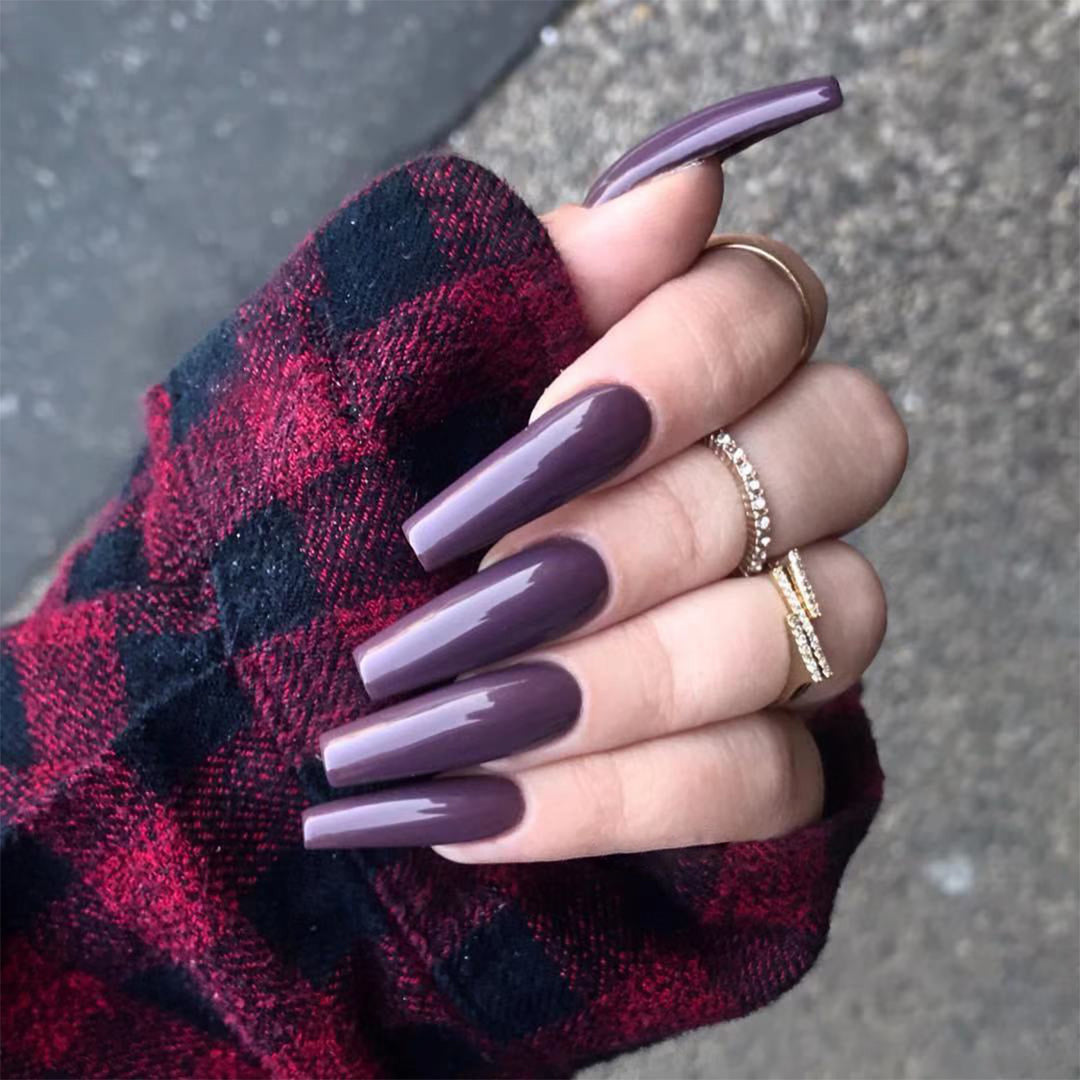 “Matte Dreams Long Ballet Tip Fashion Nails”