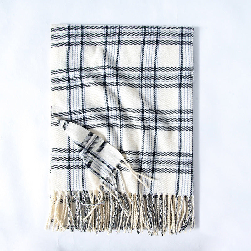 “Faux Casmere Tassel Scarf”