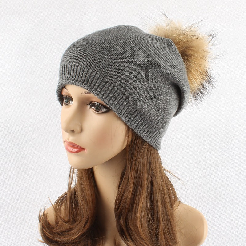 “Faux Fur Pompom Hats”