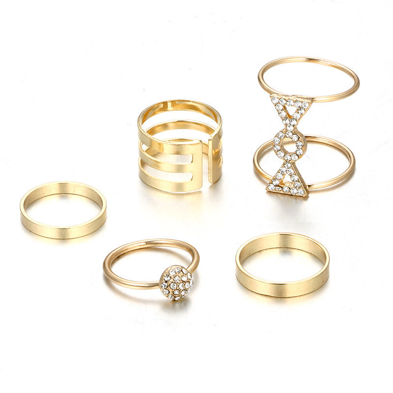 “Starburst Alloy Ring Set”