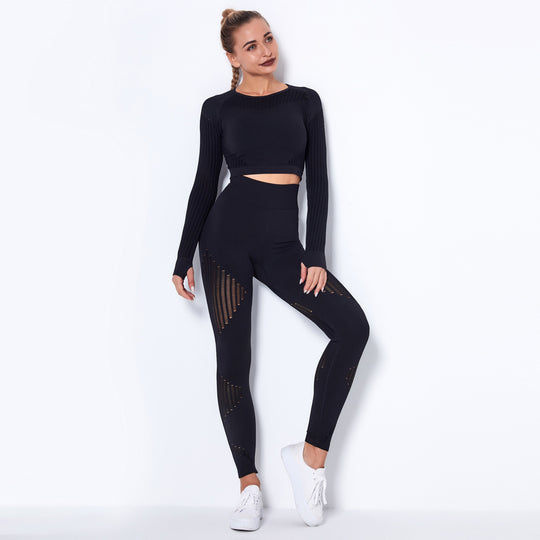 "Reagan Breathable Two Piece Thumbhole Activewear Set”